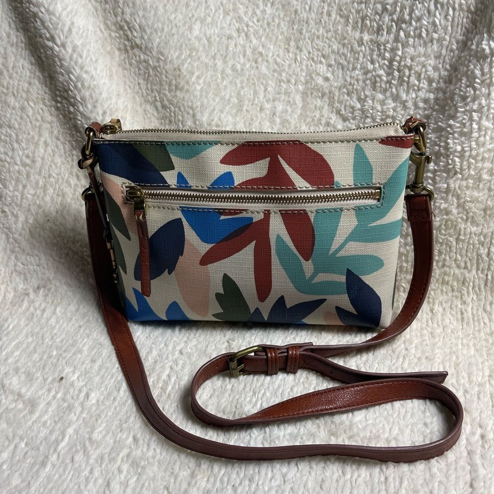 Floral Canvas Crossbody Bag